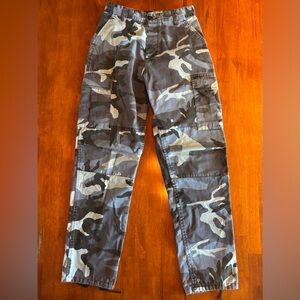 Rothco BDU Blue Camo Cargo Pants Jeans Sm Reg Mens Sz 27”-31”